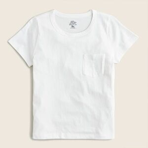 NWOT$29 J. CREW Essential Basic Crew Neck Short-Sleeve Pocket T-Shirt White, S